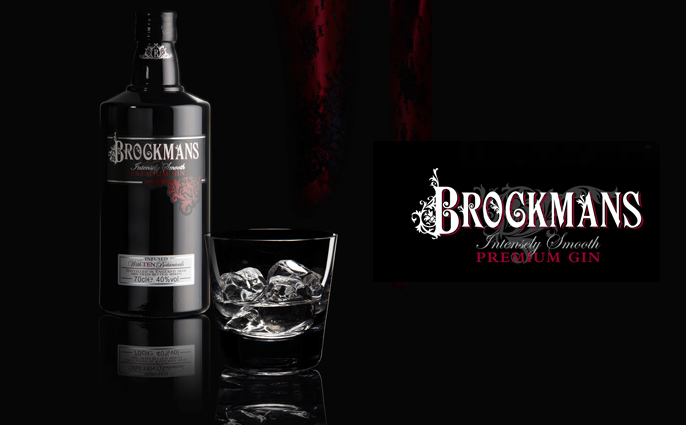 brockmans bottle and glass